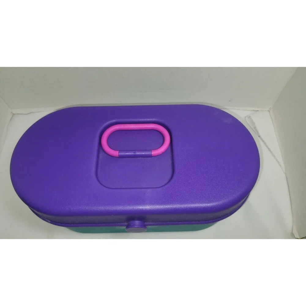 Vintage Jheri Redding II Makeup Case Caboodles Style Purple Teal